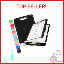 Sooez Clipboard with Storage, Clip Board 8.5 x 11 with Pen Holder, Plastic Organ