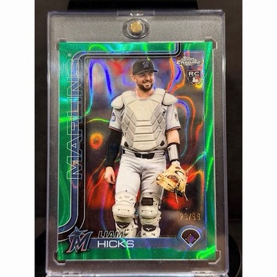 Liam Hicks RARE GREEN LAVA LAMP REFRACTOR SSP INVESTMENT ROOKIE CARD /99 GEM 