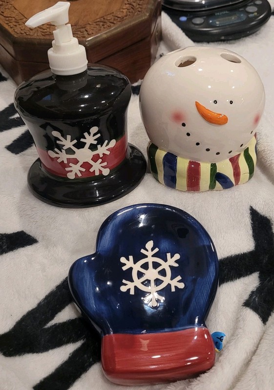 Snowman Bathroom Accessory Set Oriental Trading Co.