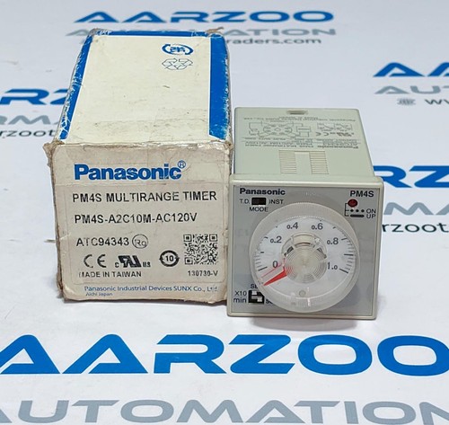 NEU Panasonic PM4S MULTIRANGE TIMER PM4S-A2C10M-AC120V 5A 250V KONTAKT - Bild 1 von 7