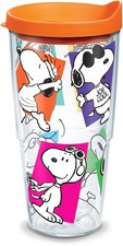 Tervis Peanuts Multi-Snoopy Made in USA Double Walled 24 Ounces, Clear