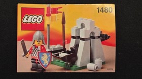 LEGO 1480 King's Catapult 100% Complete with Instructions 1991 Castle Vintage