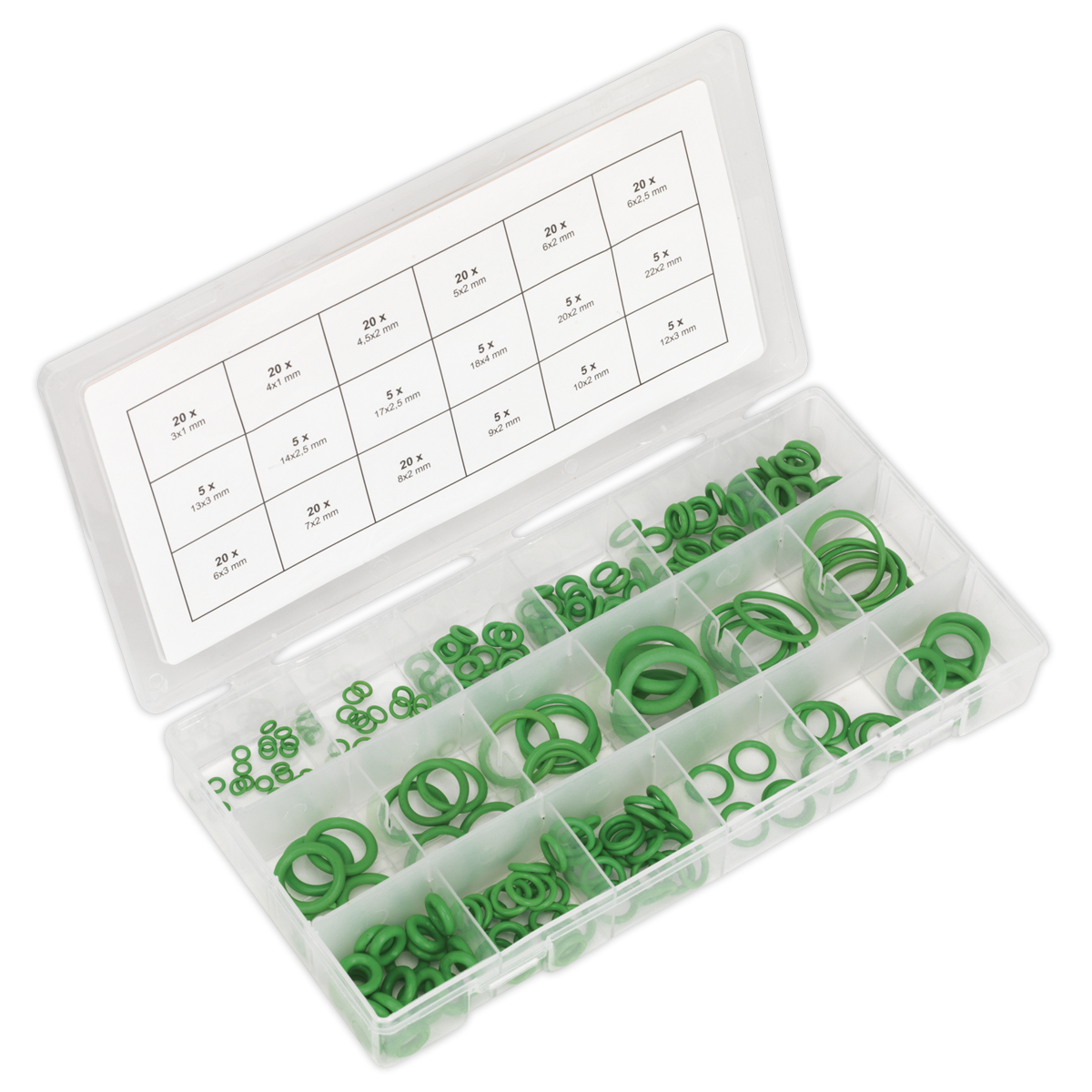 Air Conditioning Rubber O-Ring Assortment 225pc - Metric