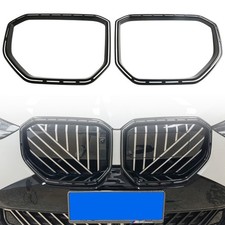 Cubierta decorativa marco rejilla central delantera negra brillante para BMW X3 2025-2026 2 piezas