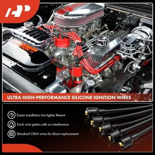 Ignition Spark Plug Wires Set of 6 Compatible with Buick Park Avenue 2001 - Image 3 of 4