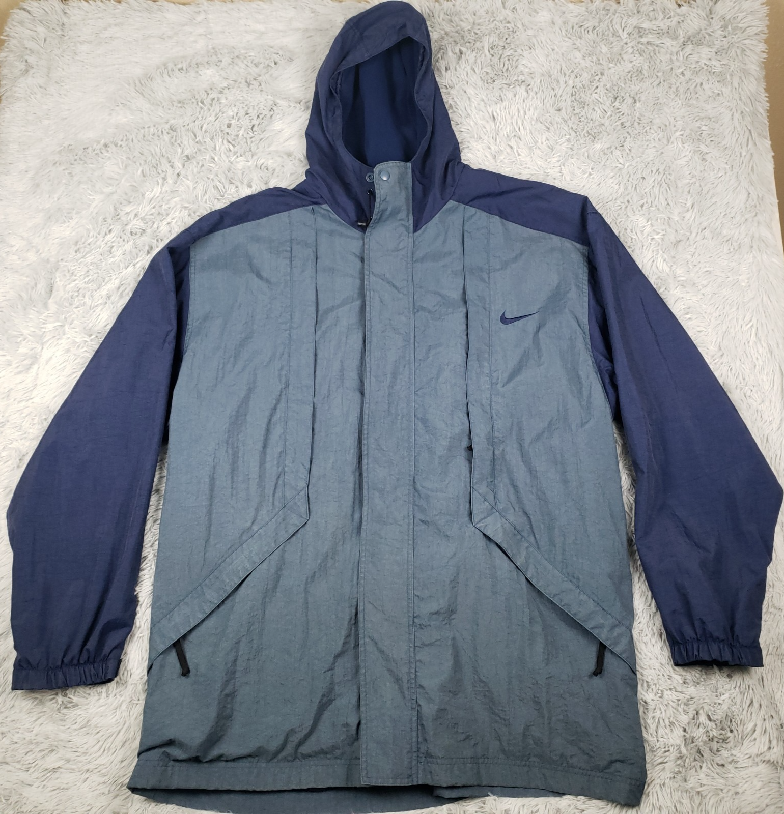 SACAI X NIKE Giacca parka Nike vintage uomo 2XL foderata in pile con cappuccio stile giacca bianca etichetta