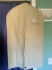 BURBERRY Garment Suit Jacket Coat Zip Travel Bag Beige Name Tag Window 39x24  