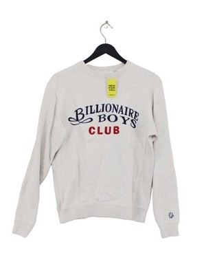 Billionaire Boys Club Herren Hoodie XS weiß Grafik 100% Baumwolle Pullover