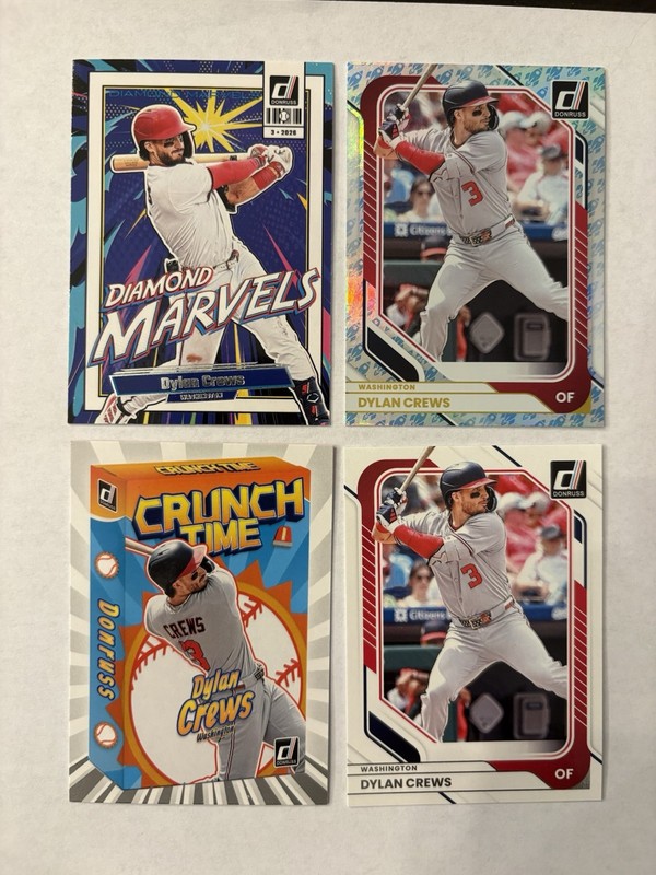 Dylan Crews 2026 Donruss 4 Card Lot