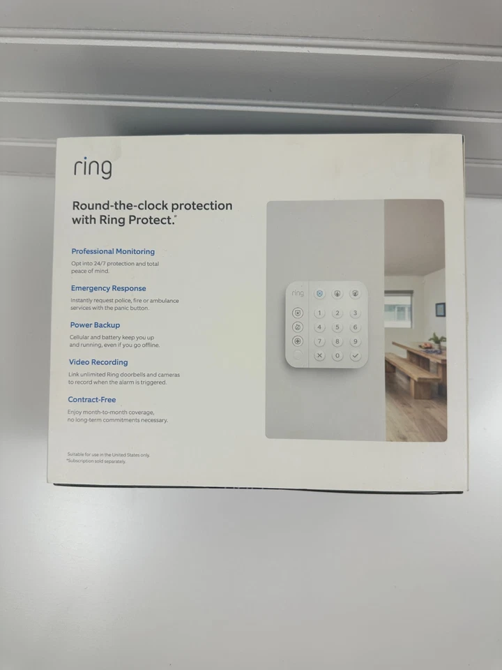 Ring B07ZDTXJ93 White Bluetooth Alarm Smart Home Security System 5-Piece Kit - Image 4 of 4