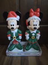 Mickey and Minnie Mouse 2ft Lighted Blow Mold Christmas Decor