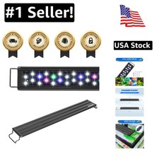 Adjustable LED Aquarium Light for 30-38 Inch Tanks - Full Spectrum Illumination