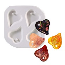 O.D.5.5 x 5.25 D.1.25"Heart Quad Frit Casting Mold Glass Fusing.Finished 2"x 2