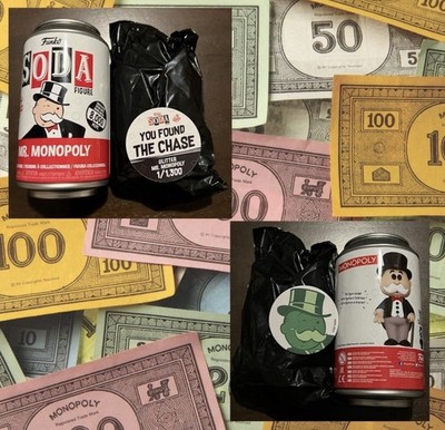 Funko Soda Ad Icons- MR MONOPOLY (Glitter) CHASE Limited Edition