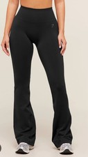 Gymshark Gym Shark Soft Sculpt Flare Flared Leggings Black Small New Sold Out