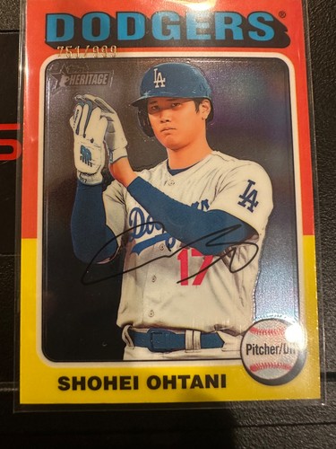2024 Topps Heritage SHOHEI OHTANI Chrome Parallel 731/999 LA Dodgers #371