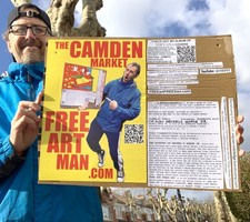 The Camden Market Free Art Man - Poster on Cardboard - 8