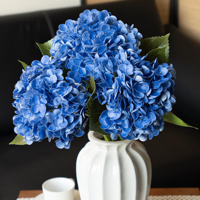 3PCS 22 inch Realistic Artificial Hydrangea Large Real Touch Flowers Artifici...