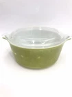 Vintage 70s PYREX 474-B Olive Avocado Green 1 1/2Qt Casserole Dish w/ Glass Lid