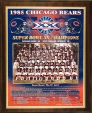 1985 Chicago Bears Super Bowl Shuffle Payton Ditka Poster 12x8in Metal Sign g
