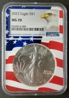 2022 $1 American Silver Eagle Dollar NGC MS70