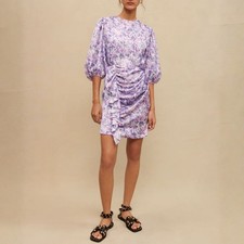 MAJE Floral Draped Short Dress NWT Size 34 / ...