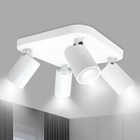 Deckenstrahler 4 Flammig Weiß 360° Verstellbar GU10 FüR KüChe Flur Wohnzimmer