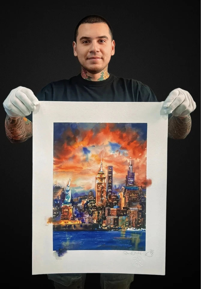 Devon Rodriguez : NYC - New York City Dreams - Watercolour Print (Limited Ed.) - Bild 2 von 2