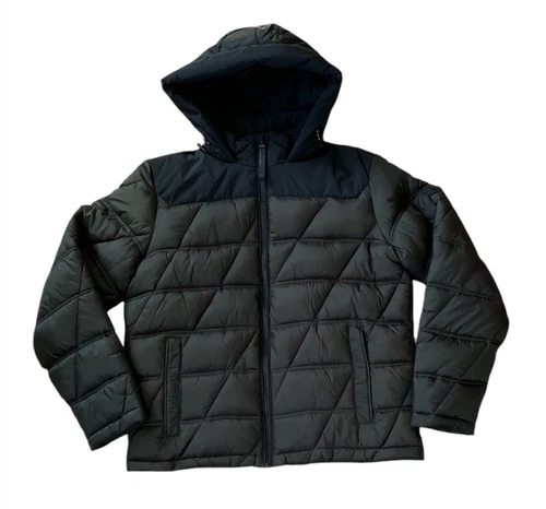 Giacca imbottita trapuntata con cappuccio uomo Michael Kors antivento e acqua nuova con etichetta taglia S