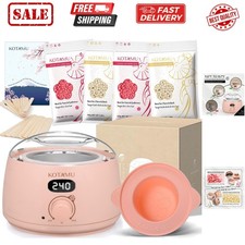 Wax Kit Pink Digital Hair Removal Waxing Kit for Women  Men Hot Wax Warmer P...