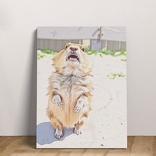 Modern Concise Prairie Dog Watercolor Dorm Wall Art Animals Canvas Prints Gift