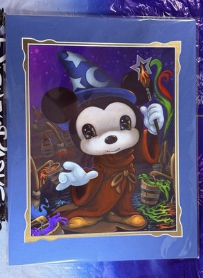 2026 Disney Parks Jasmine Becket-Griffith Artist Sorcerer Mickey Print 14x18''
