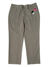 Investments Straight Leg Pants in Taupe with Zip Pockets