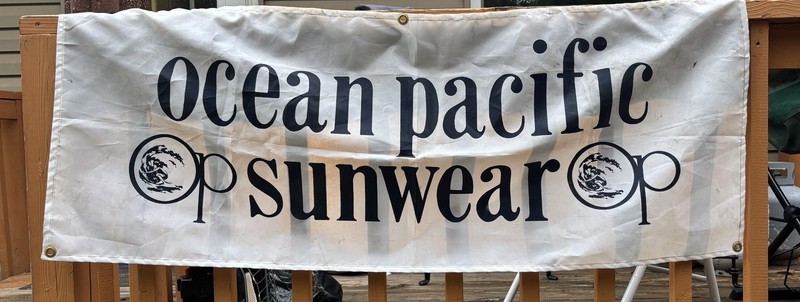 Vintage 70s/80s Ocean Pacific OP Summer Banner - Rare Surf Brand Store Display