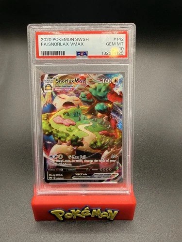 2020 POKEMON SWORD & SHIELD #142 FULL ART/SNORLAX VMAX PSA 10