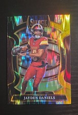 2025 Panini Select Jayden Daniels Concourse Black & Gold Shock Prizm #88