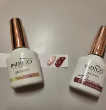 INDIGO Lot de 2 vernis à ongles semi permanent rose et irisé 7 ml