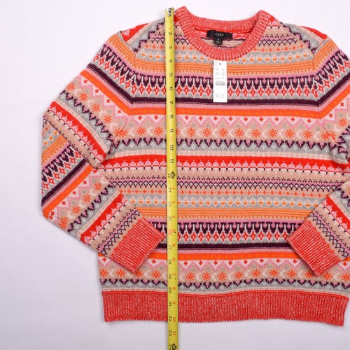 Neu mit Etikett J. Crew Pullover Fair Isle Lammwollmischung Cropped Sweater BD415 Damen Small - Bild 10 von 17