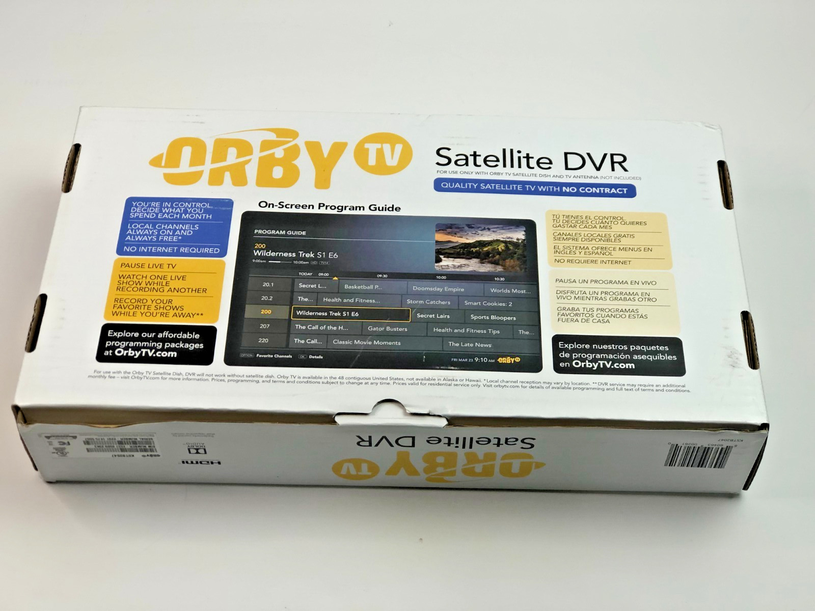Orby TV Satellite DVR Receiver - KSTB2047   G89J NEW In Opened Box