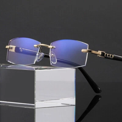 EYGLAJDD 1Stk Newest Randlose Lesebrille Herren Damen Leser Brille Lesehilfe+1,0~2,5 3, 4