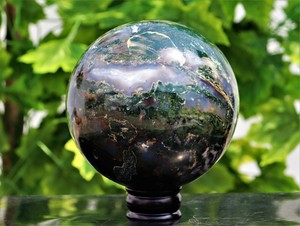 Huge Specimens 8" Green Moss Agate Crystal Chakra Healing Energy Stone