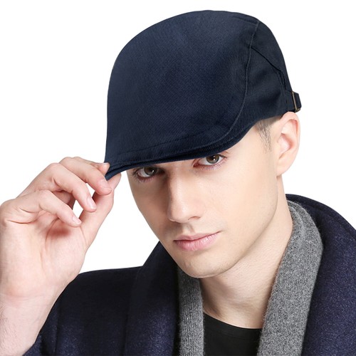 Adjustable Newsboy Hats for Men Flat Cap Mens Irish Cabbie Gatsby Tweed Ivy - Picture 31 of 63