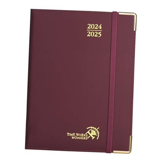 Weekly Planner 2024-2025(6.5'' x 8.5'') Academic Daily Weekly and Claret