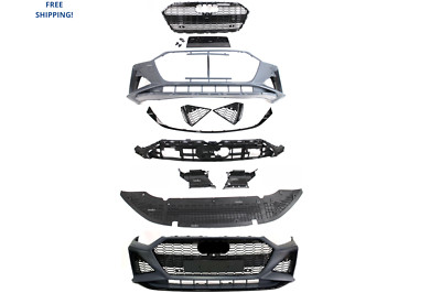 Upgrade set for 2019- 23 A7 S7 front bumper cover grille spoiler RS7 facelift
