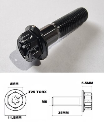RACEBOLTS Titanium Grade 5 Hex Bolt – M6 X 10mm, Drilled Head, Race Spec