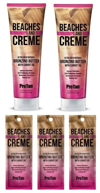Pro Tan Beaches & Creme Sunbed Tanning Lotion 2 Bottle Deal Plus 3 Free Sachets - Image 4 of 4