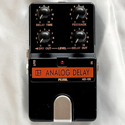 Pearl AD-08 W/Box Analog Delay 1980s Vintage Guitar Pedal