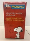 Peanuts Collectible Snoopy In Dog House Holiday Candle Jar, Avon 2004, New