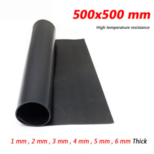 Rubber Sheet 500 x 500 mm Rubber Mat Seal Pad Gasket 1/2/3/4/5/6 mm Thick Black