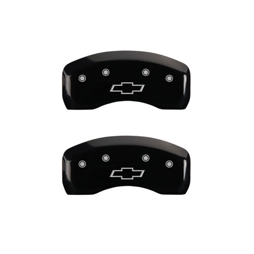 2018-2021 Chevy Equinox Front Rear Black MGP Brake Disc Caliper Cover Bowtie 17" - Foto 3 di 10